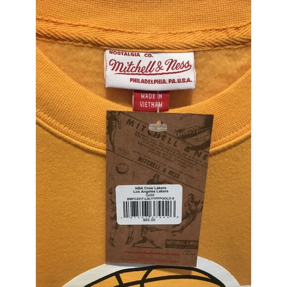 Mitchell & Ness Los Angeles Lakers Sweater Hardwood Classics Mens Size Small - Picture 9 of 9